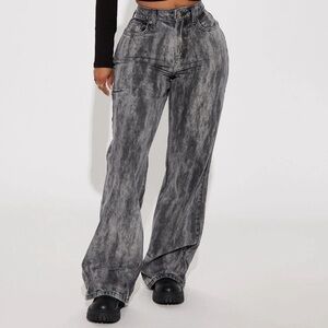 Fashion Nova Antonia Non Stretch Baggy Jeans. Stone washed gray. (3). NWT